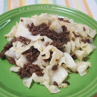 簡単！牛ひき肉とキャベツの和風炒め